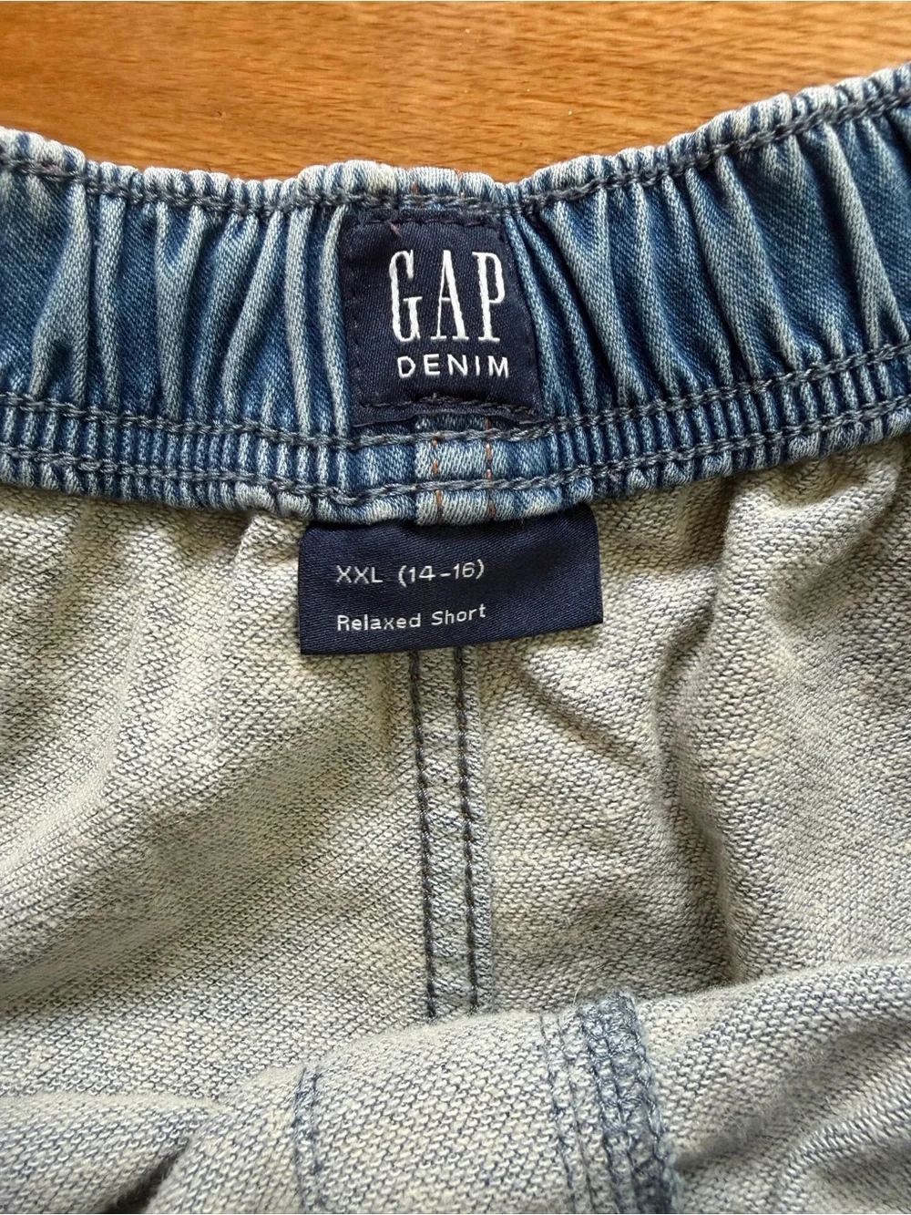 GAP Blue Elastic-Waist Denim Shorts
